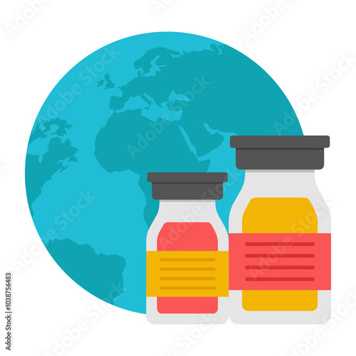 A unique design icon of drugs bottle

