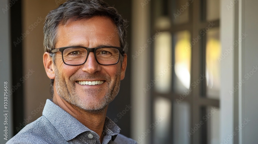 Happy middle aged professional business man, smiling mature executive ceo manager, 45 years old male entrepreneur, confident business owner wearing glasses in office. Headshot portrait Happy middle aged professional business man, smiling mature executive ceo manager, 45 years old male entrepreneur, confident business owner wearing glasses in office. Headshot portrait