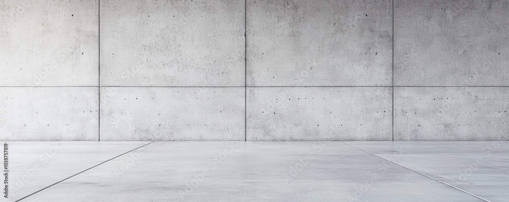 A minimalist concrete wall and floor combination showcasing a modern, industrial aesthetic with a clean design. A minimalist concrete wall and floor combination showcasing a modern, industrial aesthetic with a clean design.