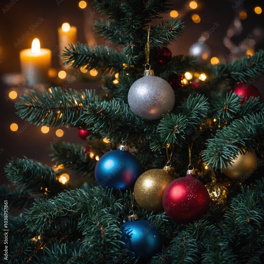 Beautiful ornaments create a charming holiday ambiance Beautiful ornaments create a charming holiday ambiance