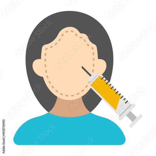 Premium download icon of face injection 

