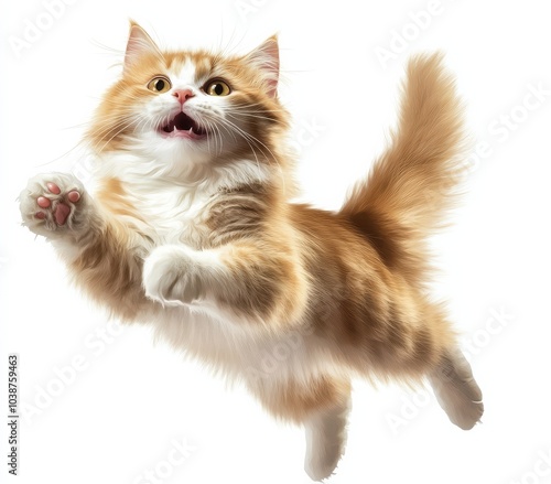 PNG artwork featuring a happy jumping mammal. photo