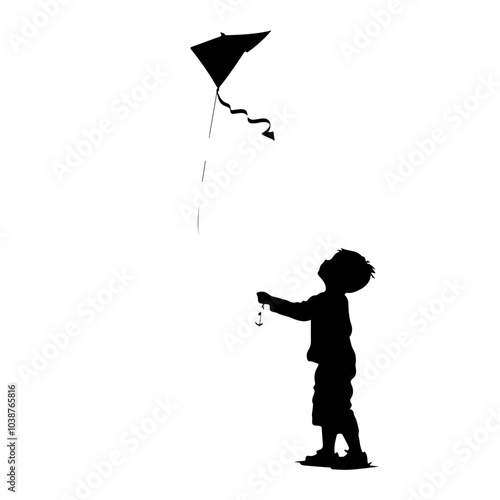 Boy Flying Kite