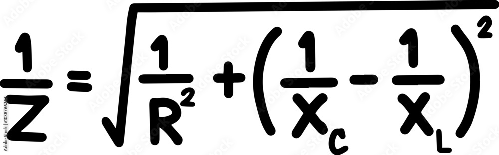 Obraz premium alternating current Equations electrical physics formula