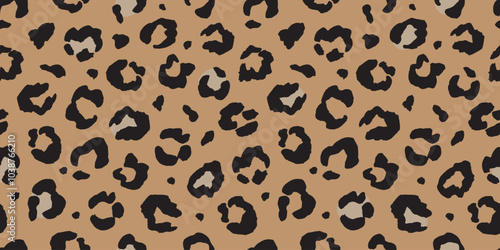 Seamless brown pattern wild animal skins for fabric, textile design and decorative backgrounds.  Wildlife and safari themes, bold and exotic look