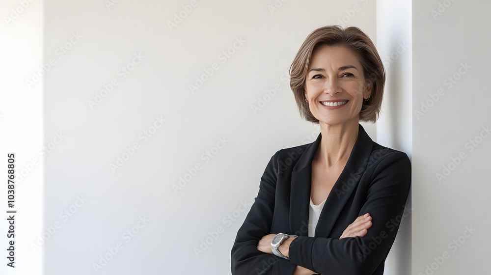 Portrait of a Confident Businesswoman with Arms Crossed and a Smile Portrait of a Confident Businesswoman with Arms Crossed and a Smile