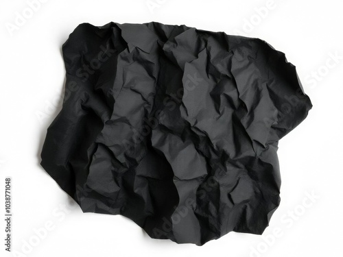 black crumpled paper 