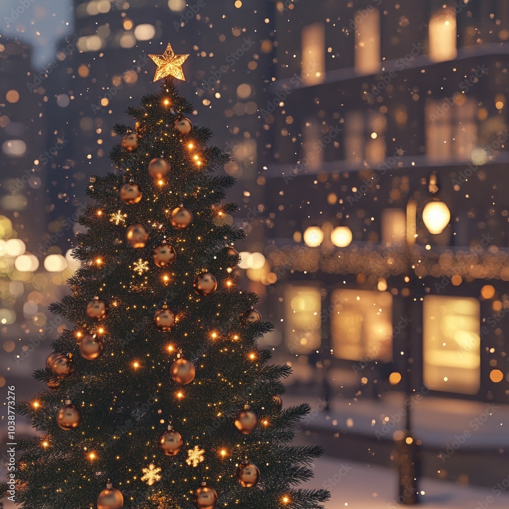 Christmas background, empty space for text, fir tree, lights, cozy atmosphere, holiday background Christmas background, empty space for text, fir tree, lights, cozy atmosphere, holiday background