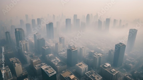 A city full of smoke and PM.2.5, Generated-AI