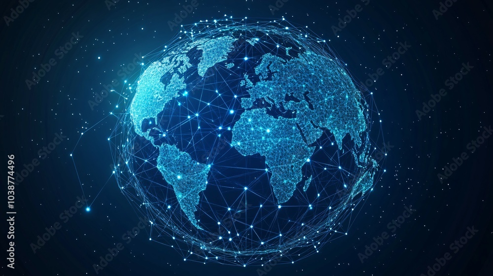 A Digital Representation of Earth with a Network of Lines and Nodes A Digital Representation of Earth with a Network of Lines and Nodes