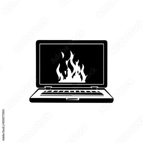 Burning Laptop