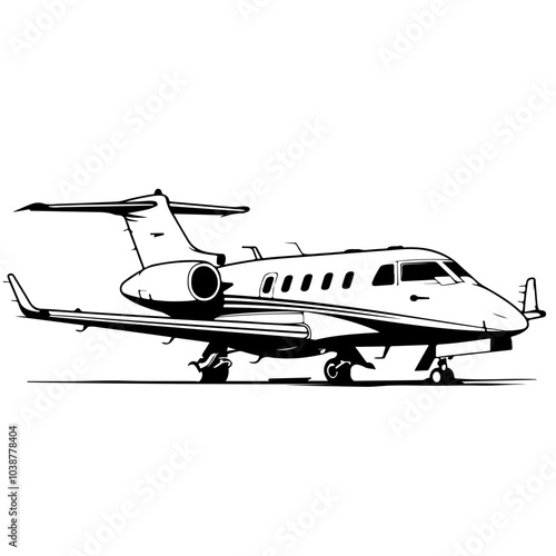 Business Jet With Open Door