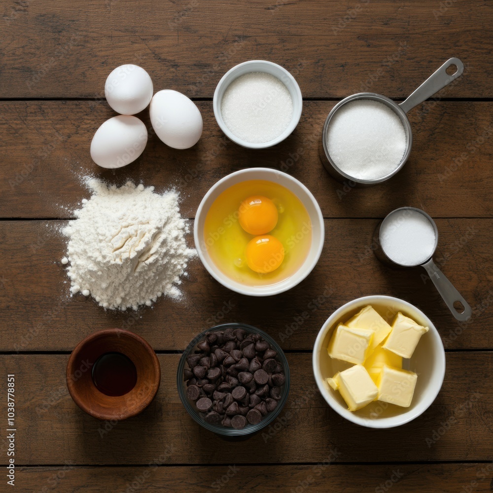 Baking Ingredients Chocolate Chip Cookie Recipe Baking Ingredients Chocolate Chip Cookie Recipe