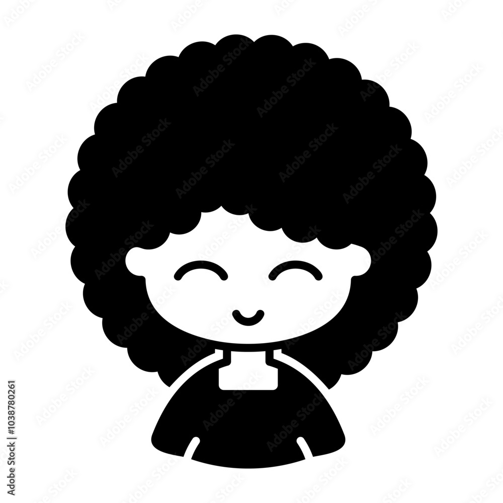 Fototapeta premium Avatar young sexy woman with african hairstyle