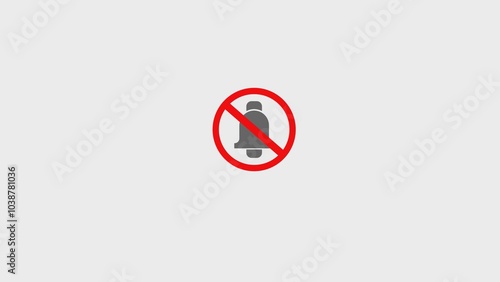 No bells icon. Stop bells icon illustration photo