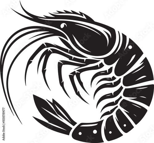 Wallpaper Mural Shrimp illustration design Torontodigital.ca