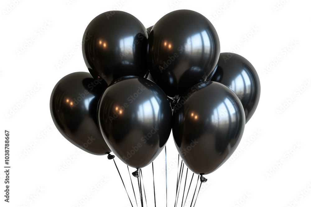 Black balloon ribbon isolated on transparent background, png file, no background png file Black balloon ribbon isolated on transparent background, png file, no background png file
