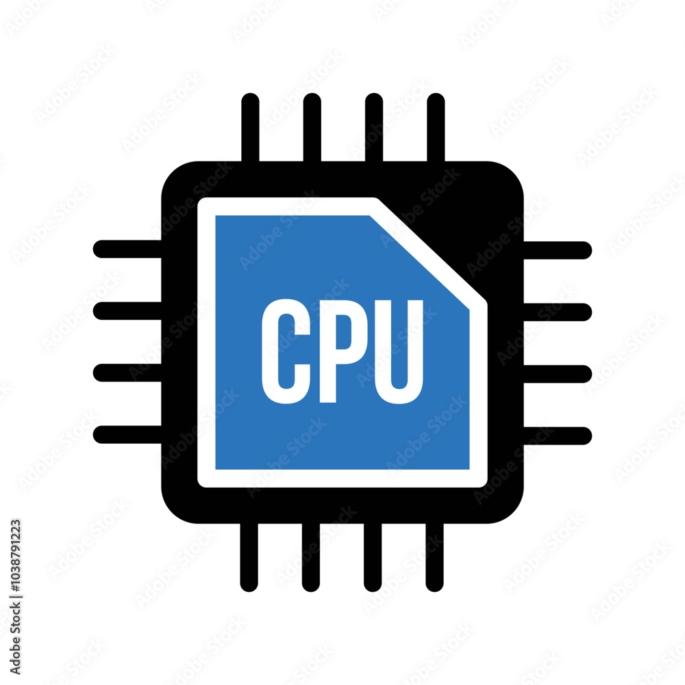 Cpu vector icon isolated on white background Cpu vector icon isolated on white background