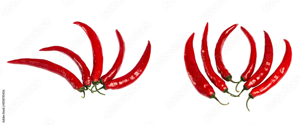 red hot chili peppers isolated on white background red hot chili peppers isolated on white background