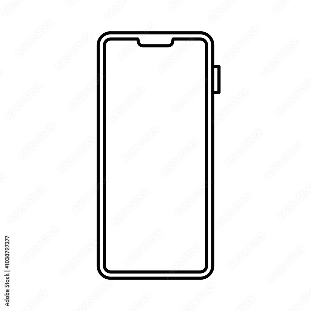 Minimalist vector icon of a smartphone, ideal for technology, mobile app, or communication-related designs. Editable stroke. Minimalist vector icon of a smartphone, ideal for technology, mobile app, or communication-related designs. Editable stroke.