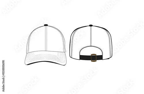 editable cap sketches in Adobe Illustrator offers designers flexibility and precision when developing headwear designs. These sketches allow for easy modification of all shapes, including the crown, b