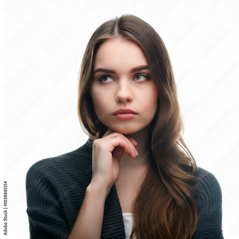 portrait d'une jeune femme brune en image ia portrait d'une jeune femme brune en image ia