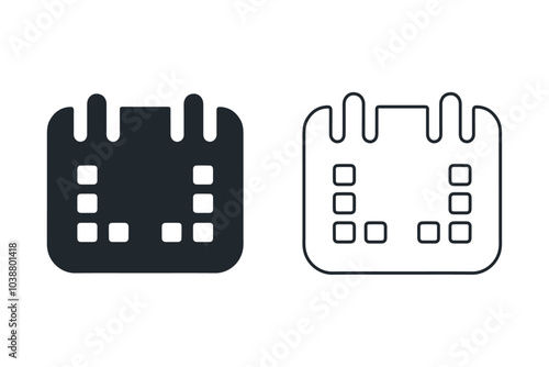 Black silhouette flip day calendar vector icon design