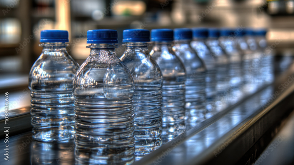 Automated Bottling Process of Water at a Manufacturing Plant Automated Bottling Process of Water at a Manufacturing Plant