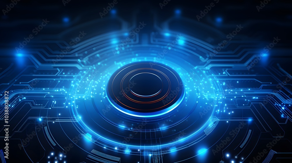 blue Abstract technology background circles digital hi-tech technology design background. concept innovation. vector illustration blue Abstract technology background circles digital hi-tech technology design background. concept innovation. vector illustration