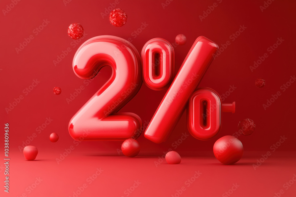 Red 2% sign Red 2% sign