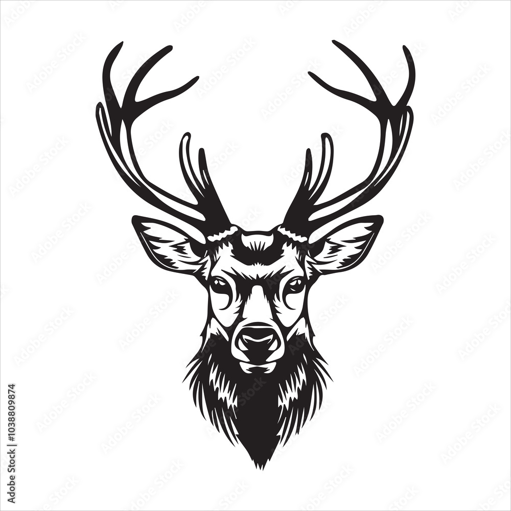 Deer head design vector on gray background. Deer animal icon vector illustration.
Deer head design vector on gray background. Deer animal icon vector illustration.