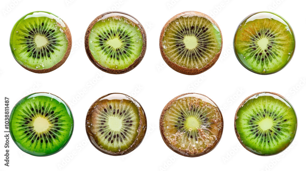 Kiwi Slices in Resin. Kiwi Slices in Resin.