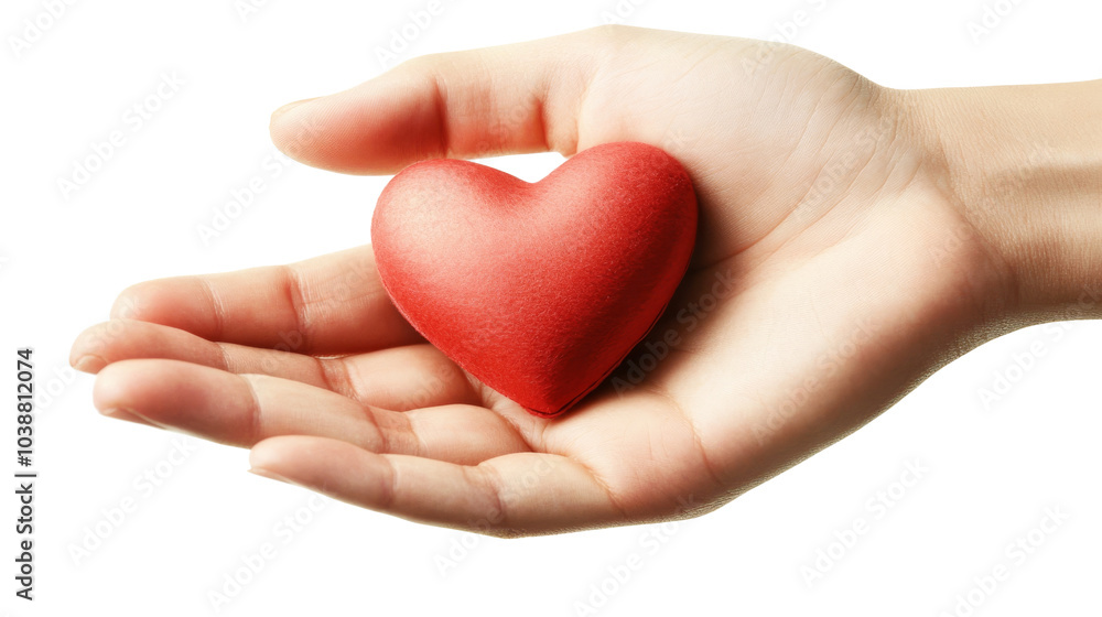 Hand Holding a Red Heart. Hand Holding a Red Heart.