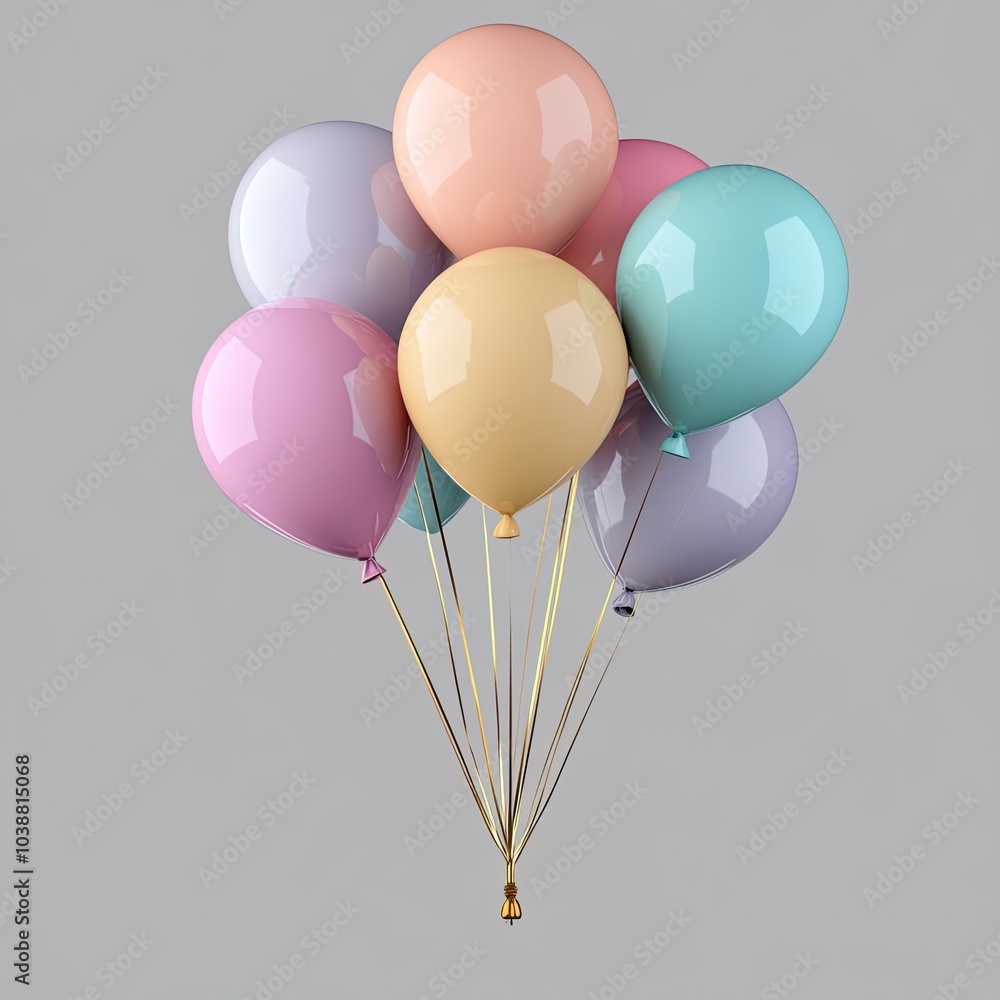 Naklejka premium Balloons Transparent Background