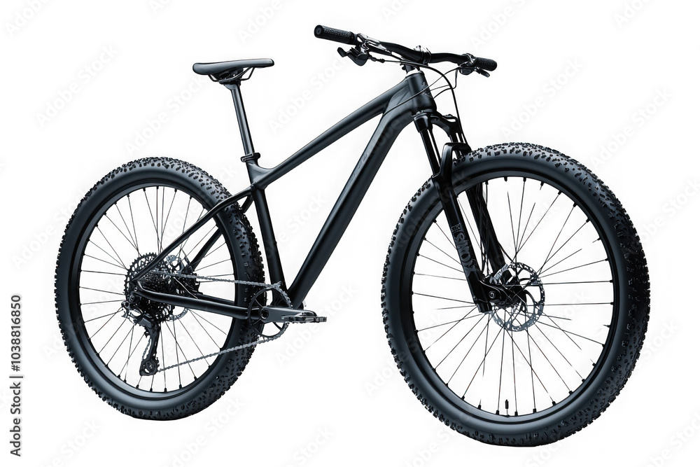 Black Mountain Bike isolated on transparent background, png file, no background png file
