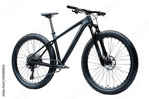 Obraz na płótnie Black Mountain Bike isolated on transparent background, png file, no background png file w salonie