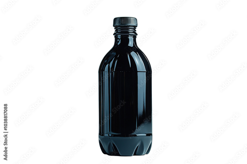 Black juice bottle isolated on transparent background, png file, no background png file Black juice bottle isolated on transparent background, png file, no background png file