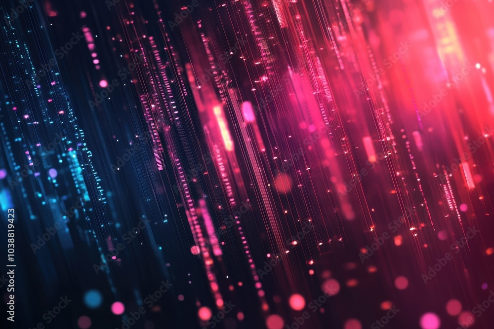 Fototapeta premium Background on the binary stream concept