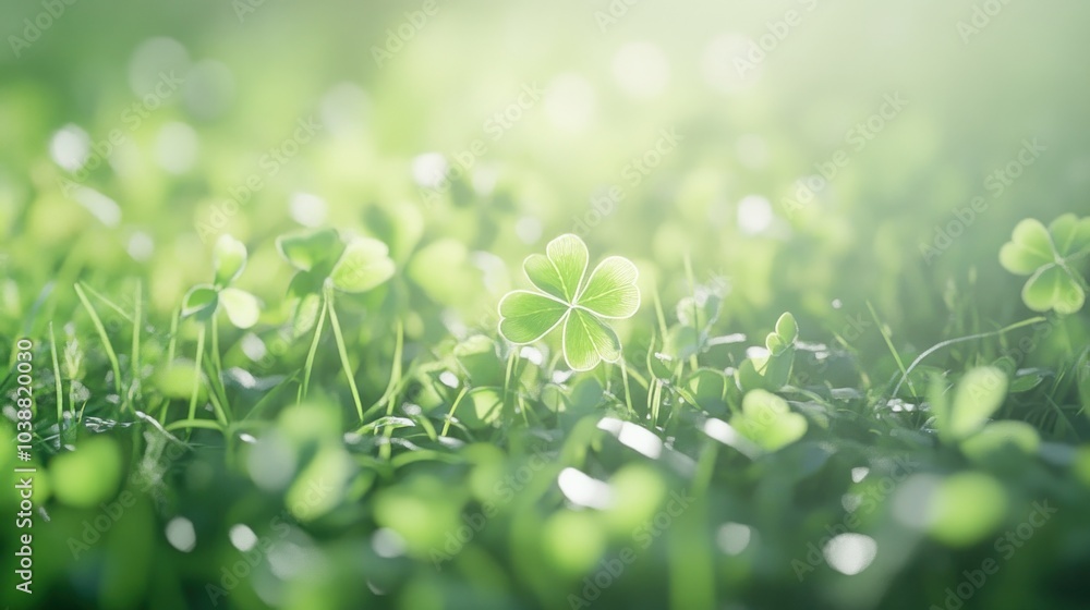 Green Clover in Sunlight Green Clover in Sunlight