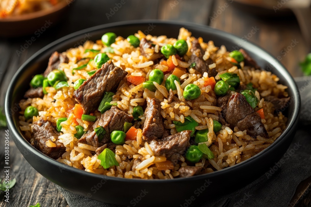 Beef stir fried rice Beef stir fried rice
