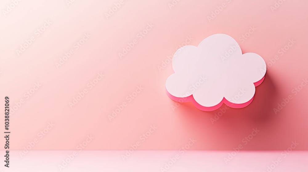 A paper speech bubble stands out against a pink background, awaiting words to fill it. A paper speech bubble stands out against a pink background, awaiting words to fill it.