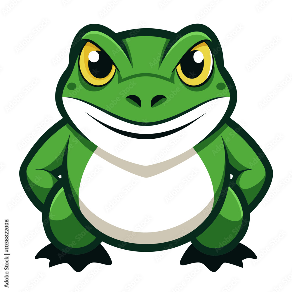 Fototapeta premium green frog cartoon