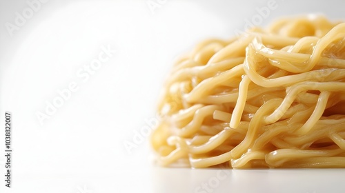 Noodle block isolated on white background with full depth of field photo