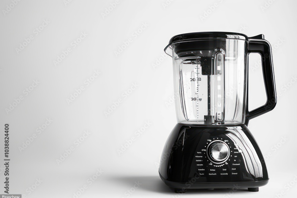 Blender with glass jar and multiple speed settings isolated on white background Blender with glass jar and multiple speed settings isolated on white background