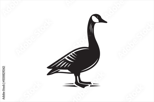 Goose silhouette  vector illustration, Goose silhouette bundle 