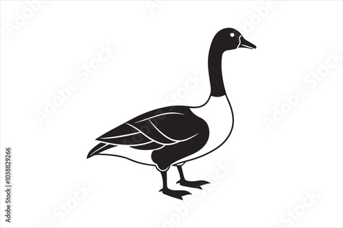 Goose silhouette  vector illustration, Goose silhouette bundle 