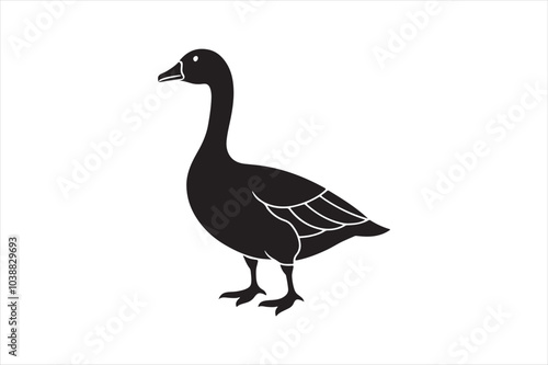 Goose silhouette  vector illustration, Goose silhouette bundle 