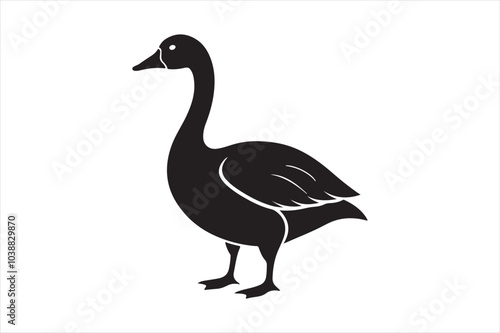 Goose silhouette  vector illustration, Goose silhouette bundle 