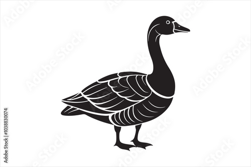 Goose silhouette  vector illustration, Goose silhouette bundle 