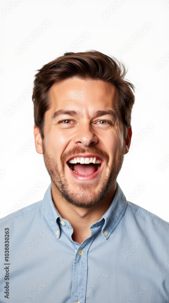 Excited Person in Vibrant Clothes and Joyful Expressions: Colorful Portrait on White Backgrounds for Stock Photography Excited Person in Vibrant Clothes and Joyful Expressions: Colorful Portrait on White Backgrounds for Stock Photography